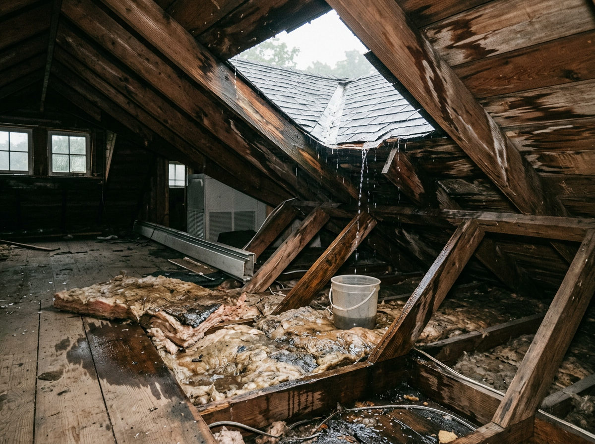 Common Causes of Attic Water Damage During Hudson Valley Storms